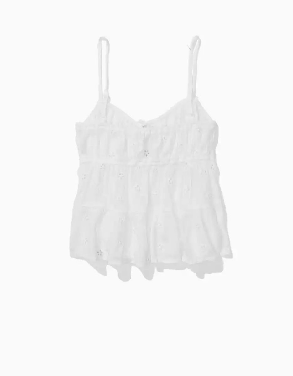 Chemises American Eagle AE Tie-Front Cami Blanche Femme | PBX-16952403